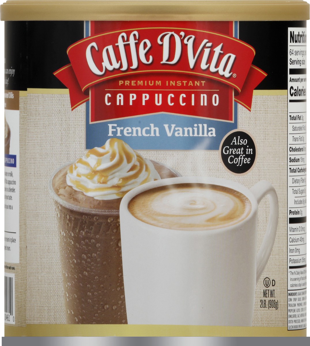 slide 5 of 9, Caffe D'Vita Premium French Vanilla Instant Cappuccino 2 lb, 2 lb