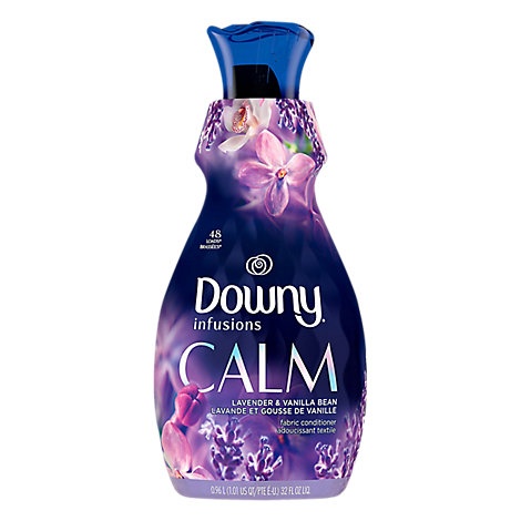 slide 1 of 1, Downy Infusions Fabric Conditioner Calm Lavender & Vanilla Bean, 32 fl oz