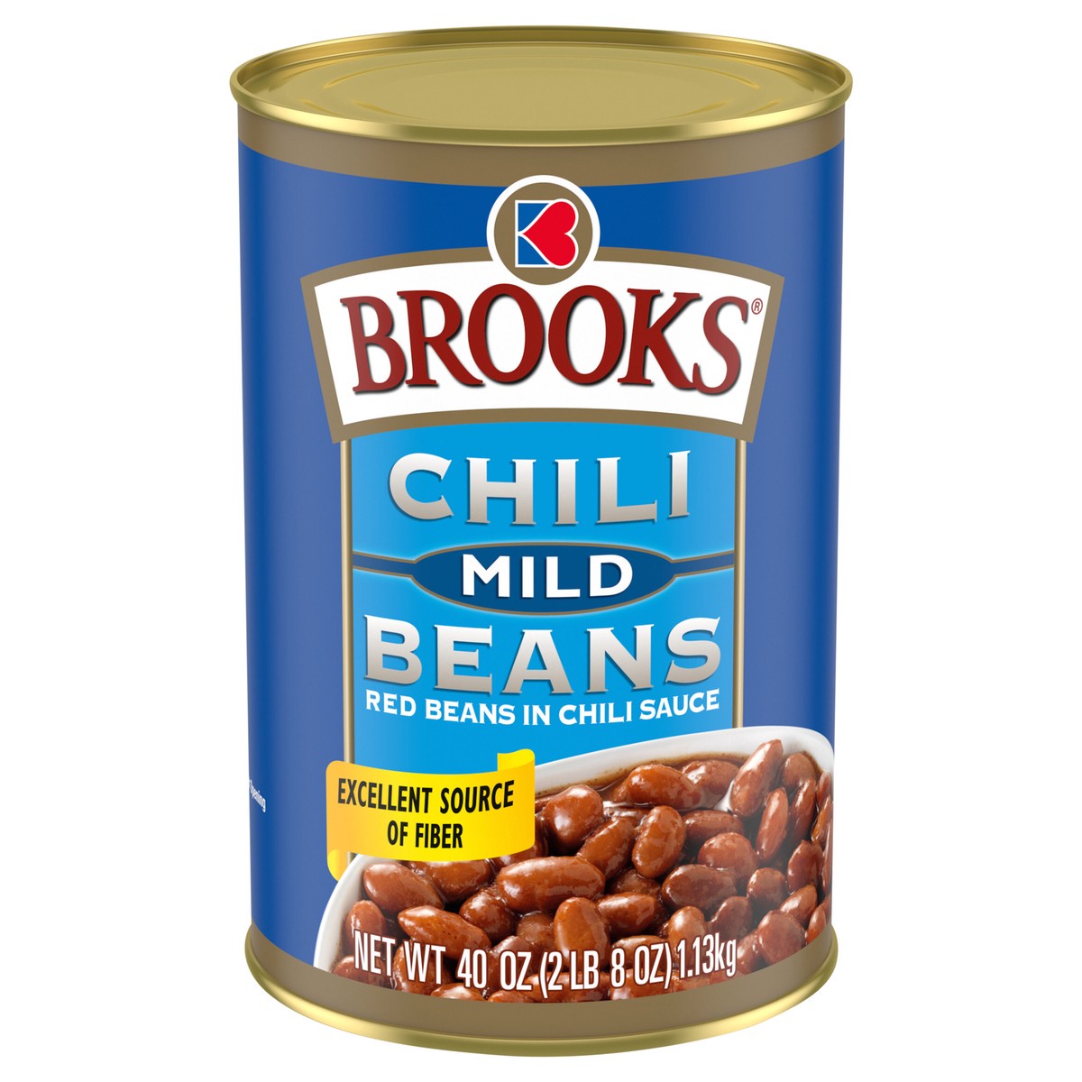 slide 1 of 5, Brooks Mild Chili Beans, 40 oz