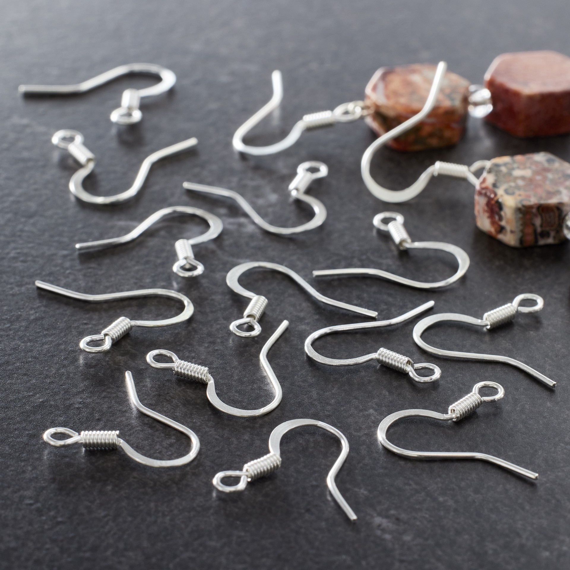 slide 2 of 2, Earring Fish Hooks With Coils By Bead Landing, 10 mm