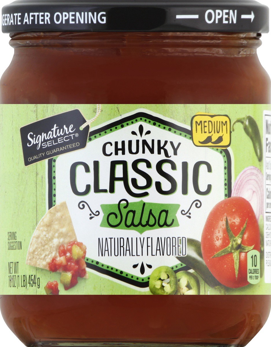 slide 2 of 2, Signature Select Salsa Chunky Classic Medium Jar - 16 Oz, 16 oz