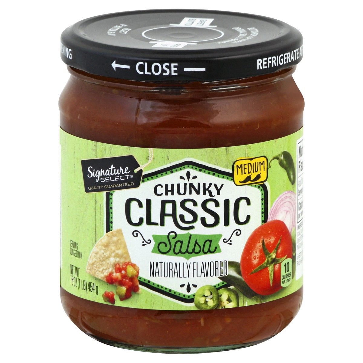 slide 1 of 2, Signature Select Salsa Chunky Classic Medium Jar - 16 Oz, 16 oz