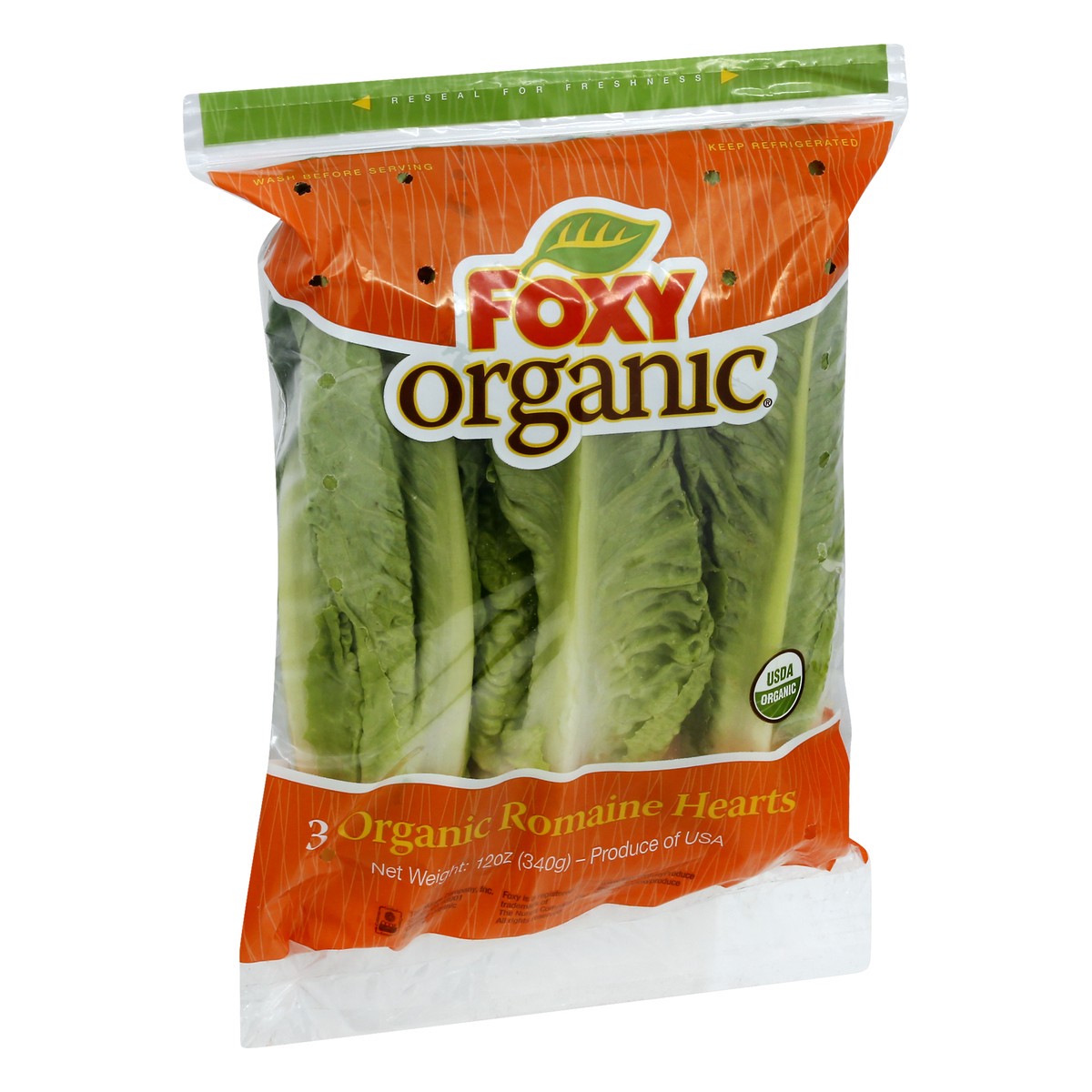 slide 2 of 9, Foxy Organic Organic Romaine Hearts, 3 ct