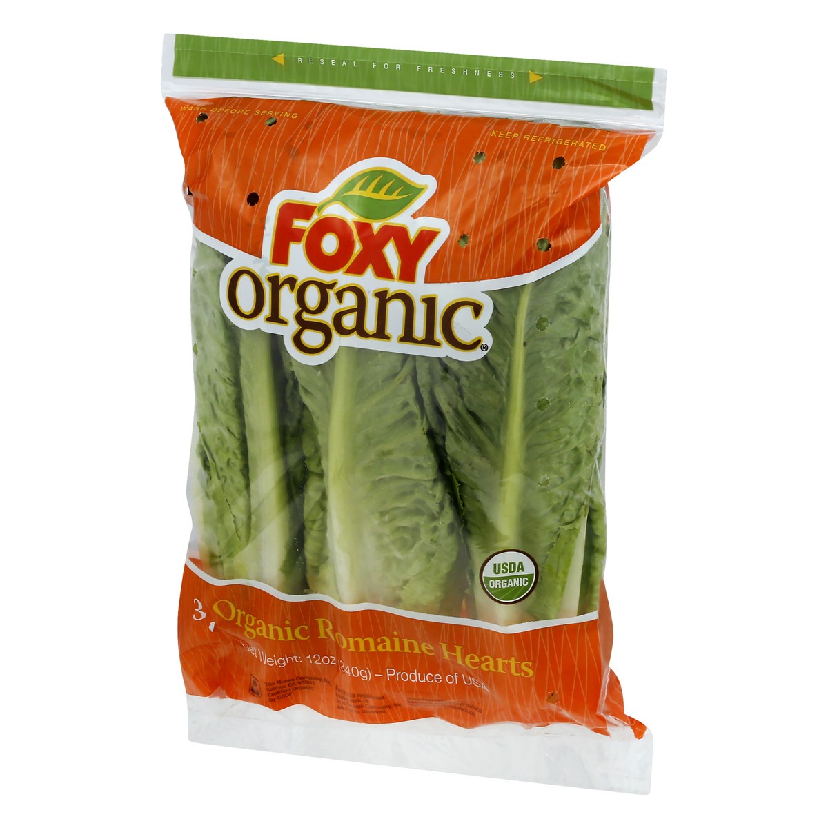slide 3 of 9, Foxy Organic Organic Romaine Hearts, 3 ct