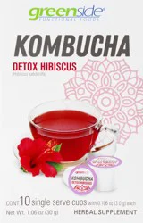 Greenside Functional Foods Single Serve Cups Detox Hibiscus Kombucha 10 ea
