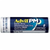 slide 1 of 2, Advil Pm Ibuprofen Coated Caplets, 8 ct