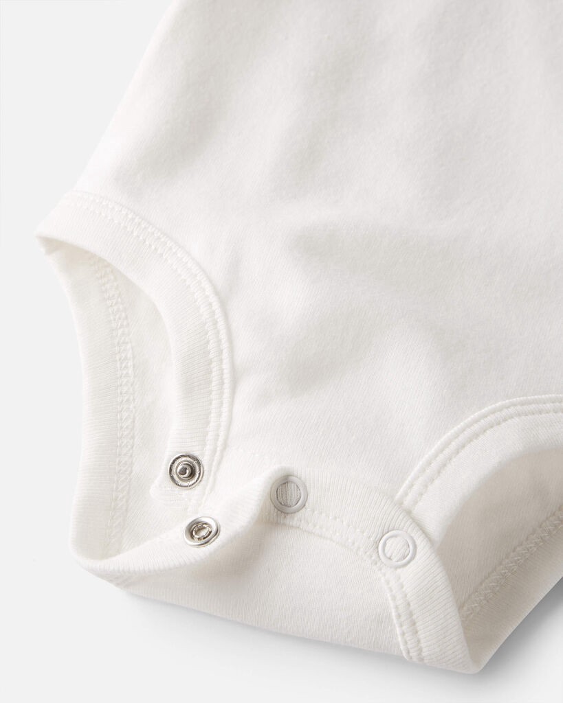 slide 4 of 4, Littleplanet Baby 3-Pack Organic Cotton Rib Bodysuits White 9M, 1 ct
