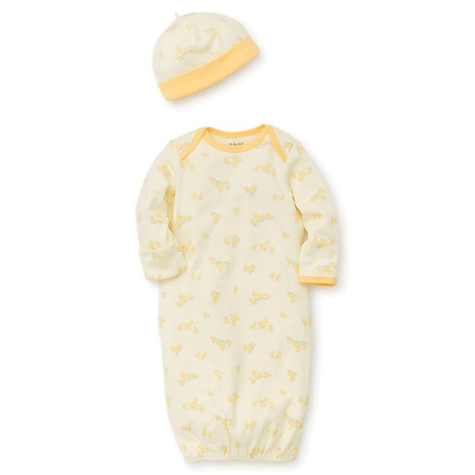 slide 1 of 1, Little Me Ducks Gown and Hat Set - Yellow, 2 ct