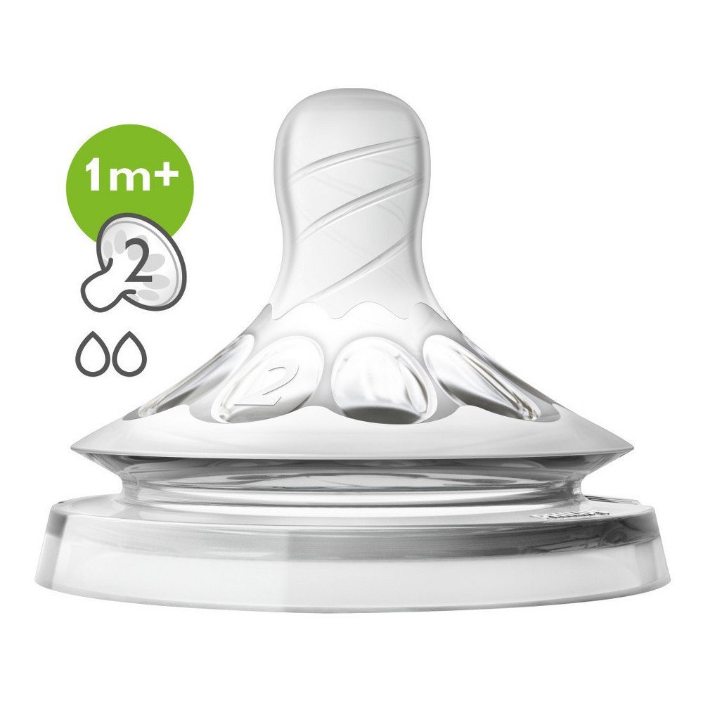 slide 2 of 10, Philips Avent 1 Month+ Slow Flow Natural Nipples, 2 ct