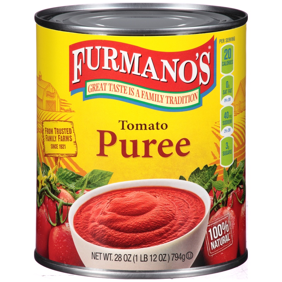 slide 1 of 6, Furmano's Tomato Puree, 28 oz