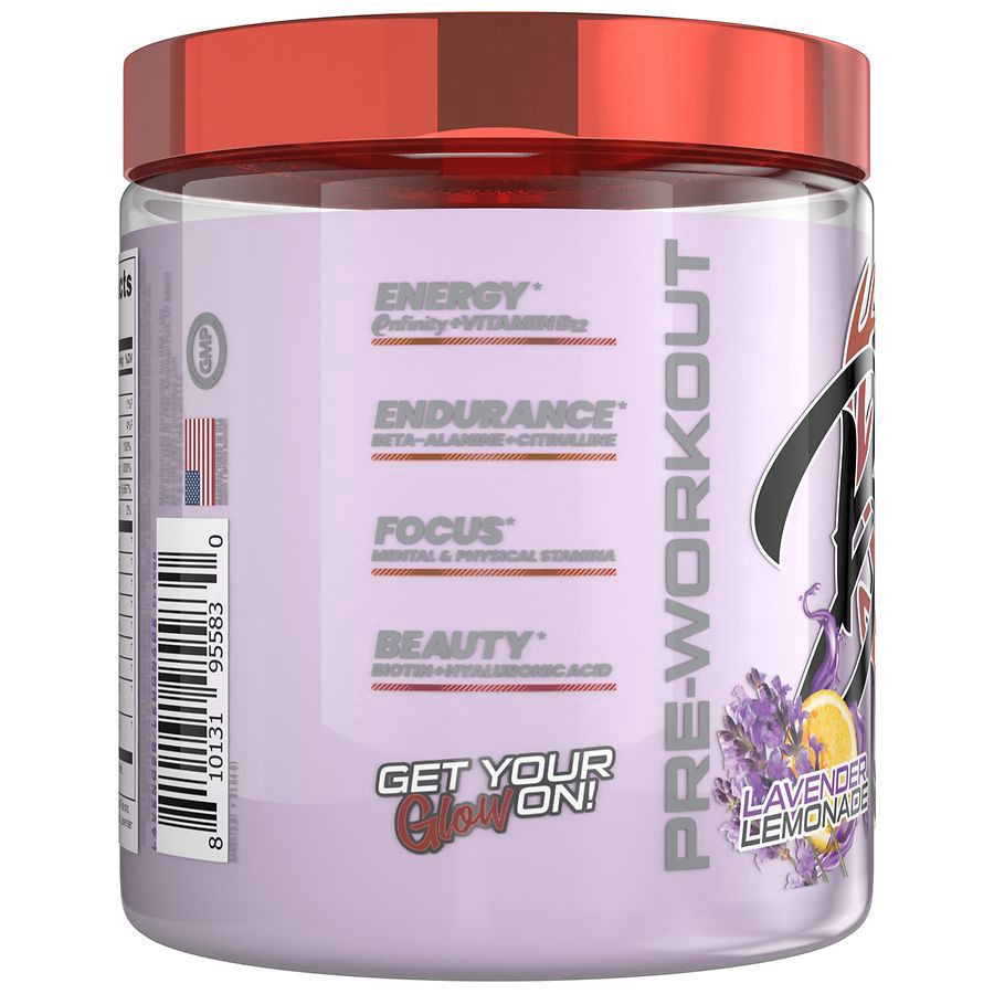 slide 4 of 5, Bucked Up Babe Pre-Workout Lavender Lemonade, 11.6 oz