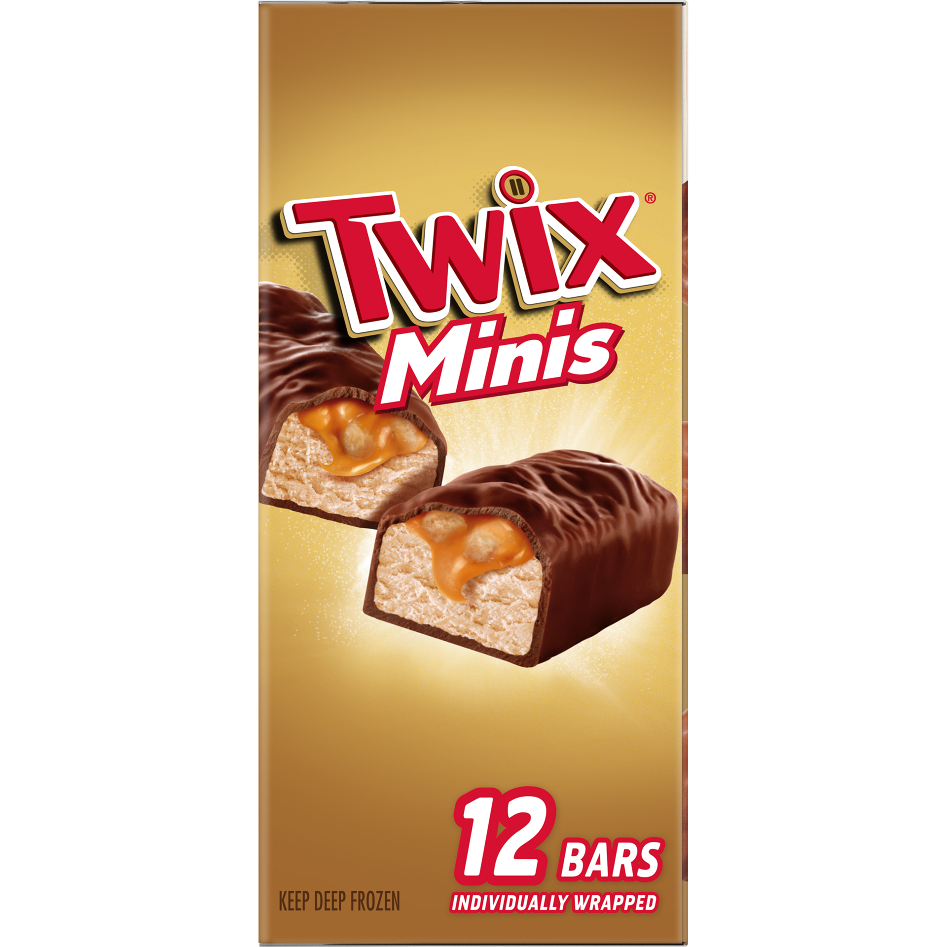 slide 3 of 4, TWIX Minis Ice Cream Bars 12-Count Box, 11.40 fl oz