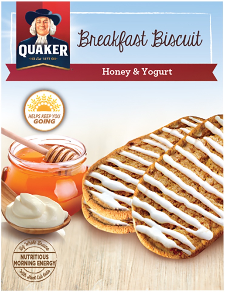 slide 1 of 2, Quaker Honey & Yogurt Morning Biscuits, 5 ct; 1.3 oz