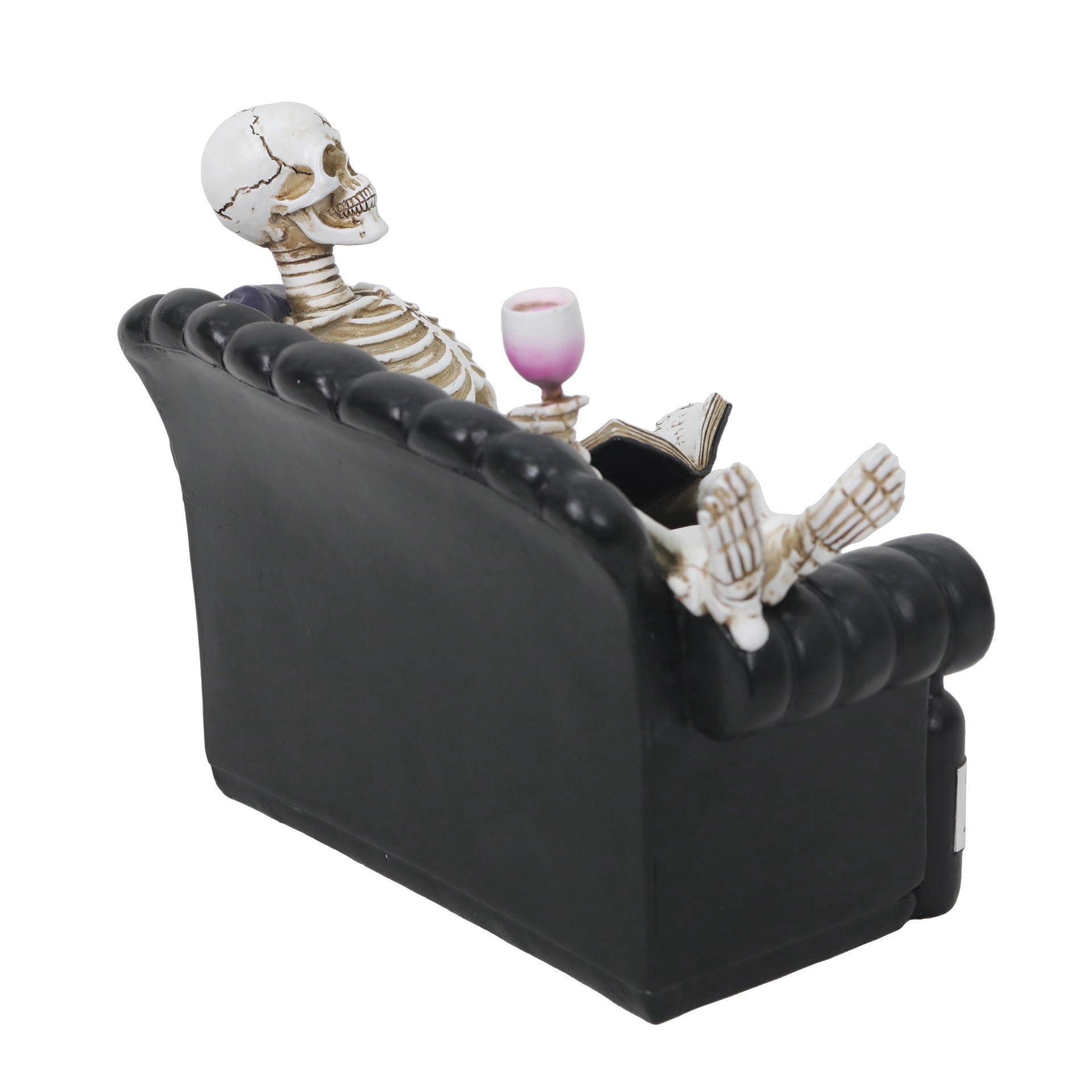slide 2 of 2, 8.75" Skeleton Lounging With Drink Tabletop Decor By Ashland, 8.75 in