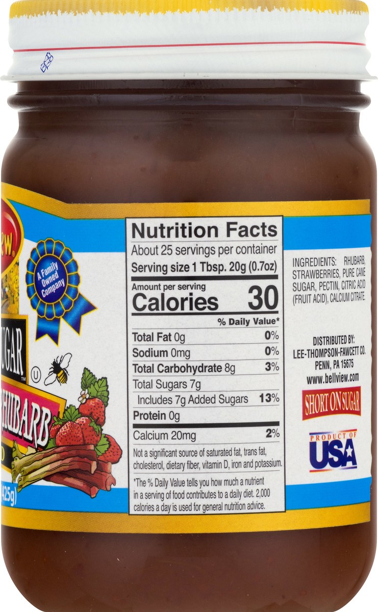 slide 8 of 9, Bell-View Short on Sugar Strawberry Rhubarb Spread 15 oz, 15 oz