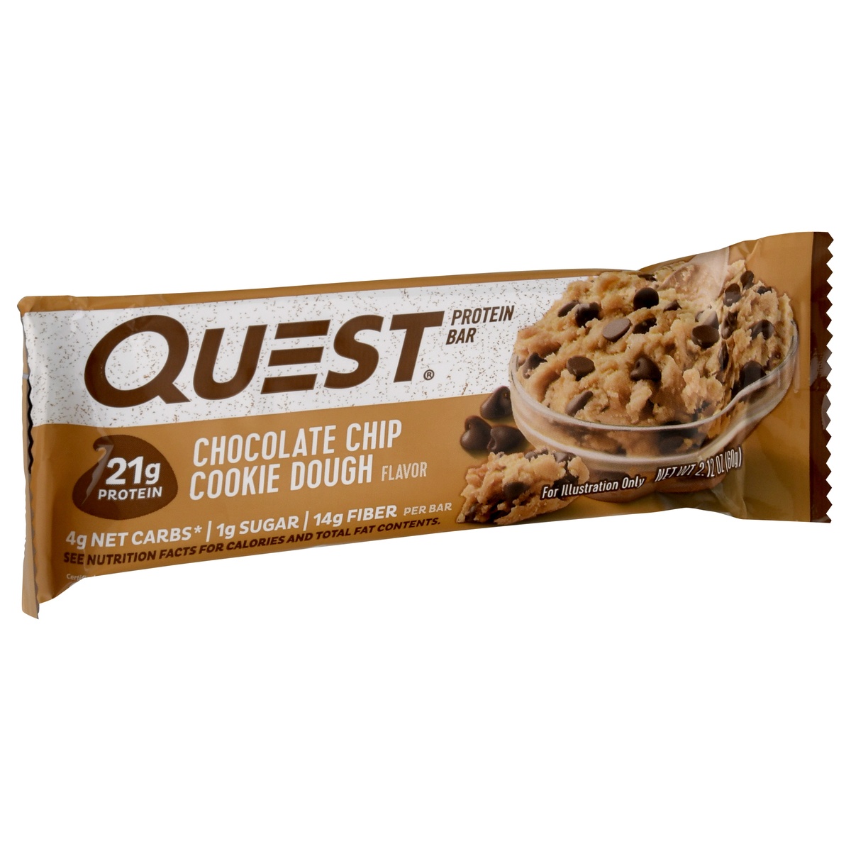 slide 2 of 10, Quest Chocolate Chip Cookie Dough Bar, 2.12 oz