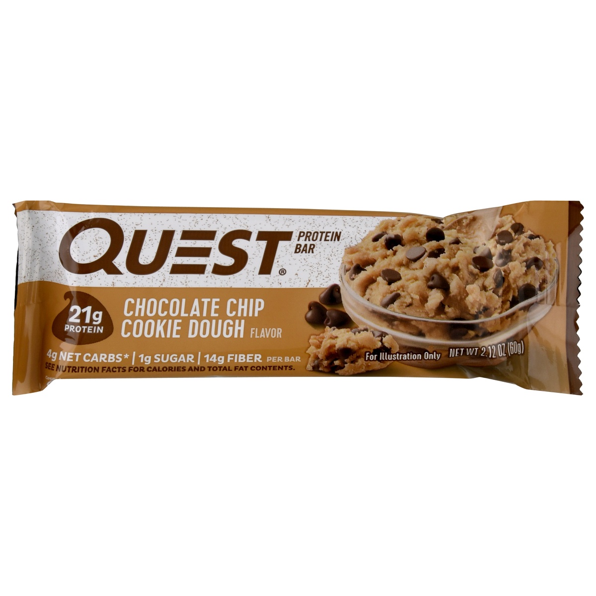 slide 1 of 10, Quest Chocolate Chip Cookie Dough Bar, 2.12 oz
