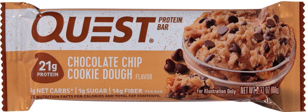 slide 7 of 14, Quest Chocolate Chip Cookie Dough Protein Bar, 2.12 oz