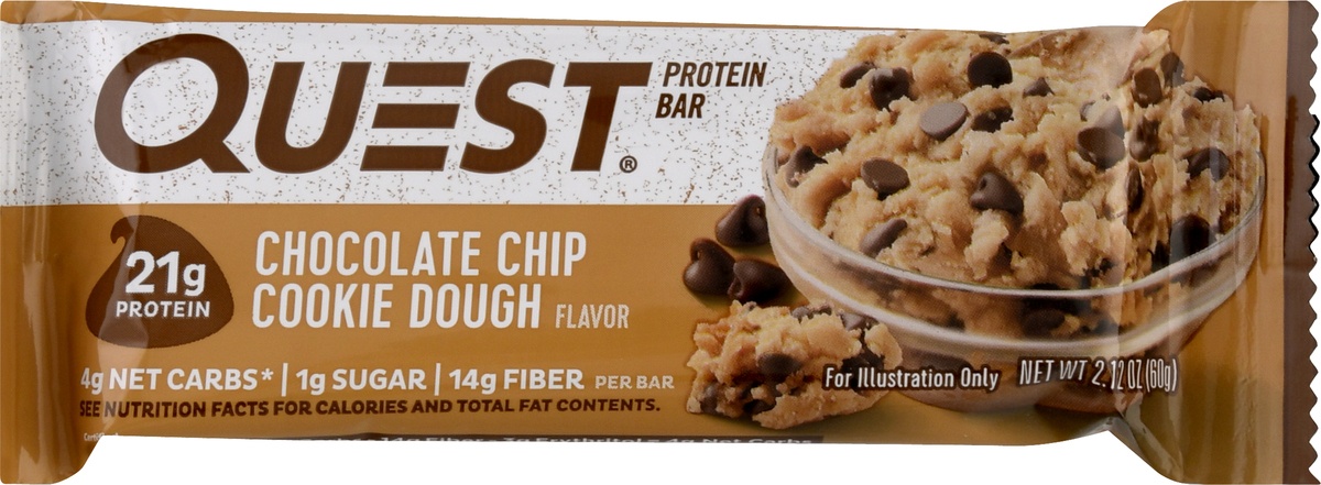 slide 9 of 10, Quest Chocolate Chip Cookie Dough Bar, 2.12 oz