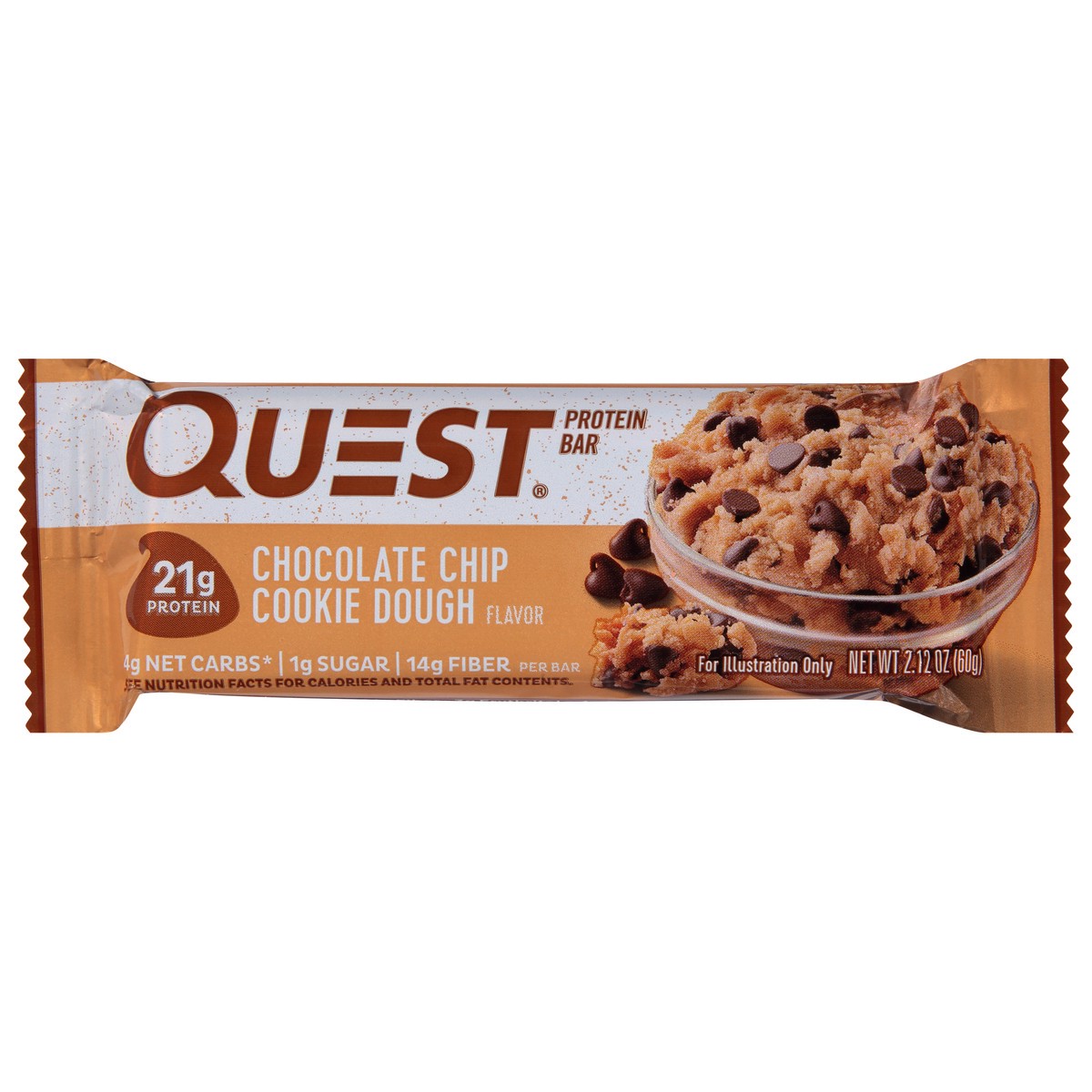 slide 1 of 14, Quest Chocolate Chip Cookie Dough Protein Bar, 2.12 oz