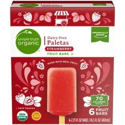 Simple Truth Organic Dairy-Free Strawberry Paletas Fruit Bars