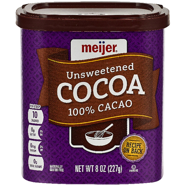 slide 1 of 1, Meijer Unsweetened Cocoa 100% Cacao, 8 oz