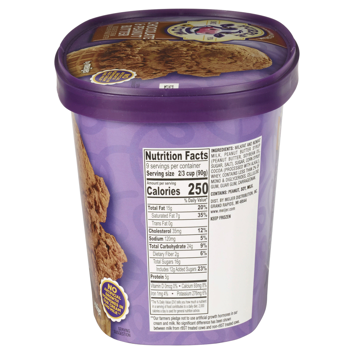 Purple Cow Chocolate & Peanut Butter Ice Cream 48 oz | Shipt