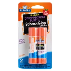 Elmer's Washable Disappearing Purple School Glue Sticks