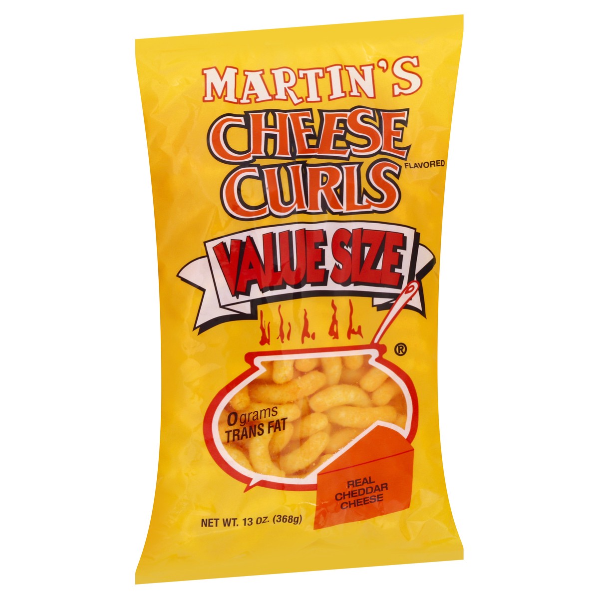 slide 6 of 9, Martin's Value Size Real Cheddar Cheese Cheese Curls 13 oz, 13 oz