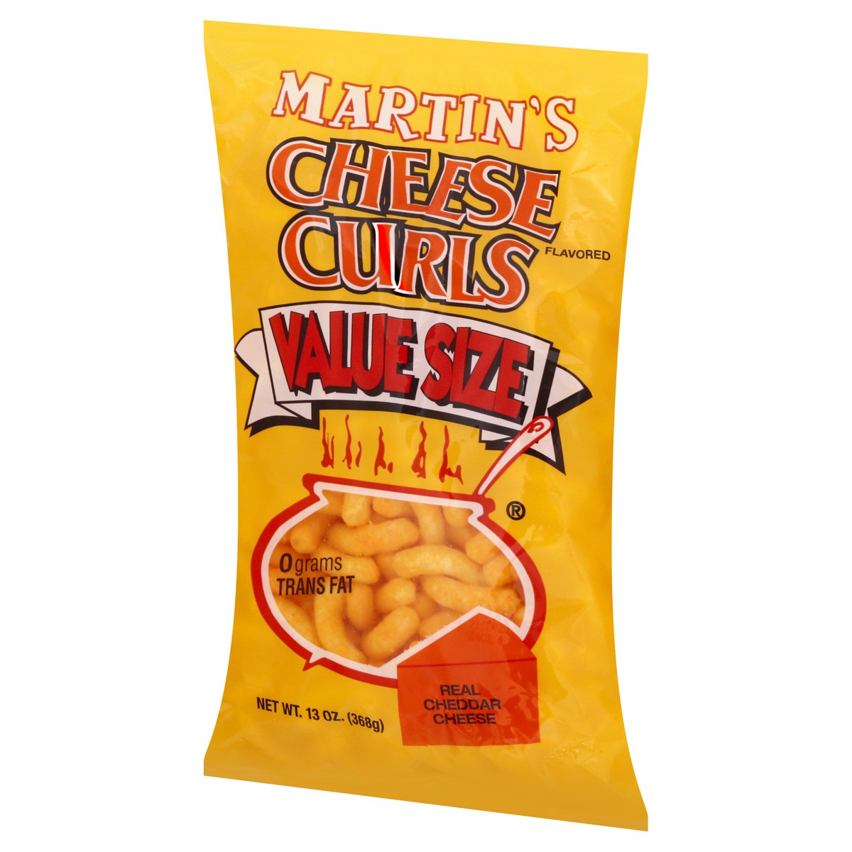 slide 9 of 9, Martin's Value Size Real Cheddar Cheese Cheese Curls 13 oz, 13 oz