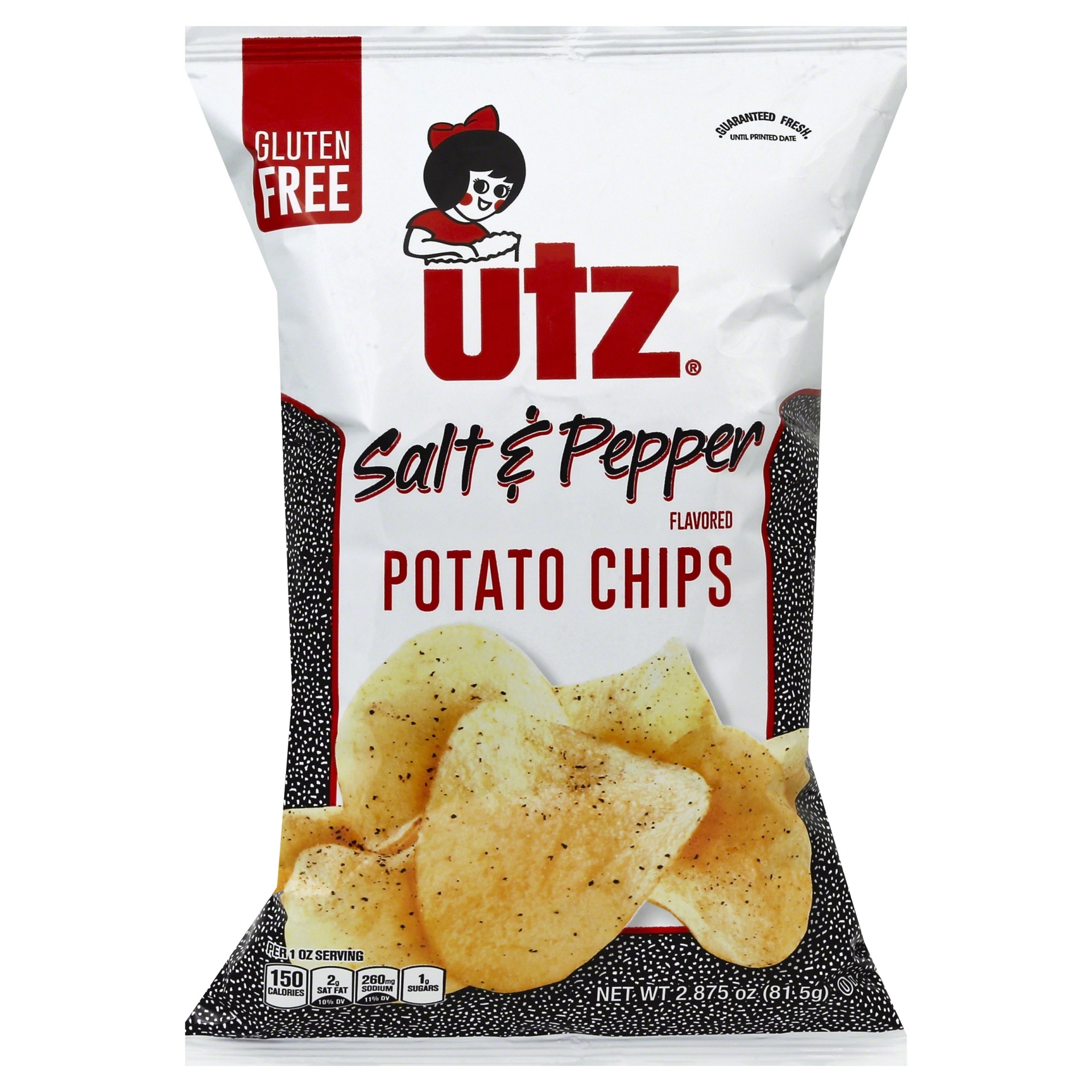 slide 1 of 1, Utz Salt & Pepper Potato Chips, 2.87 oz