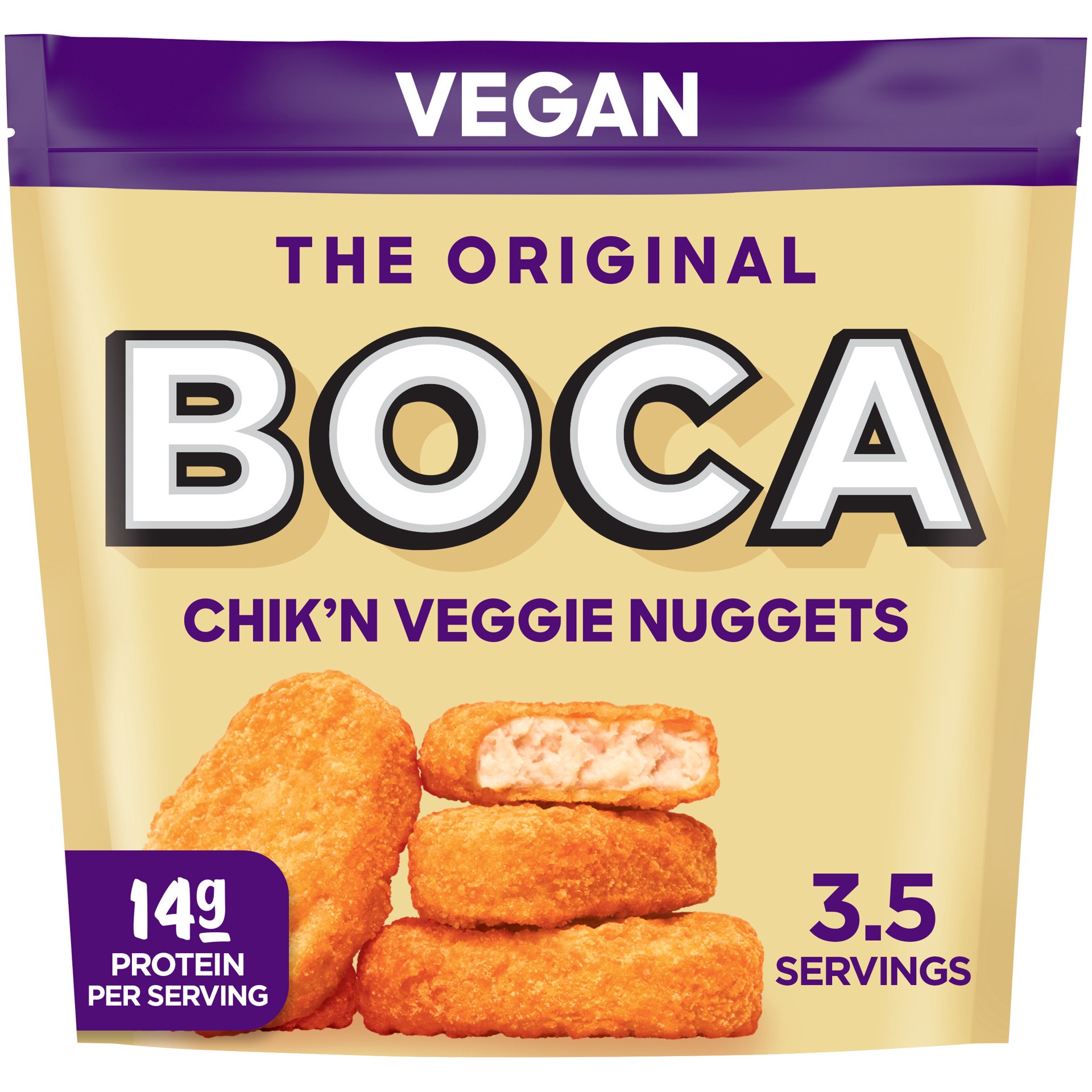 slide 1 of 9, BOCA Original Vegan Chik'n Veggie Nuggets with Non-GMO Soy, 10 oz Bag, 10 oz