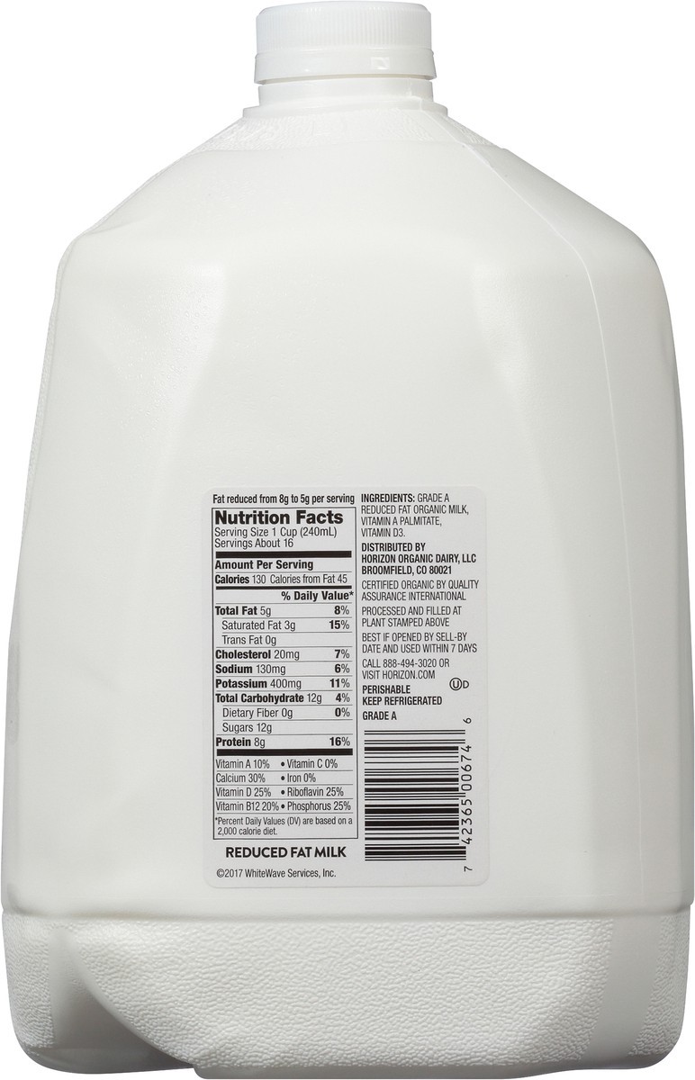 slide 3 of 9, Horizon Organic High Vitamin D 2 Percent Milk, High Vitamin D Reduced Fat Milk, 128 FL OZ Gallon Bottle, 128 fl oz