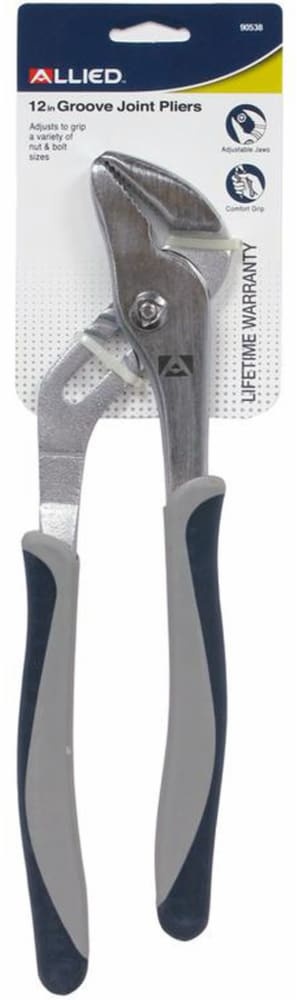 slide 1 of 1, Allied Groove Joint Pliers - 12 Inch, 12 in
