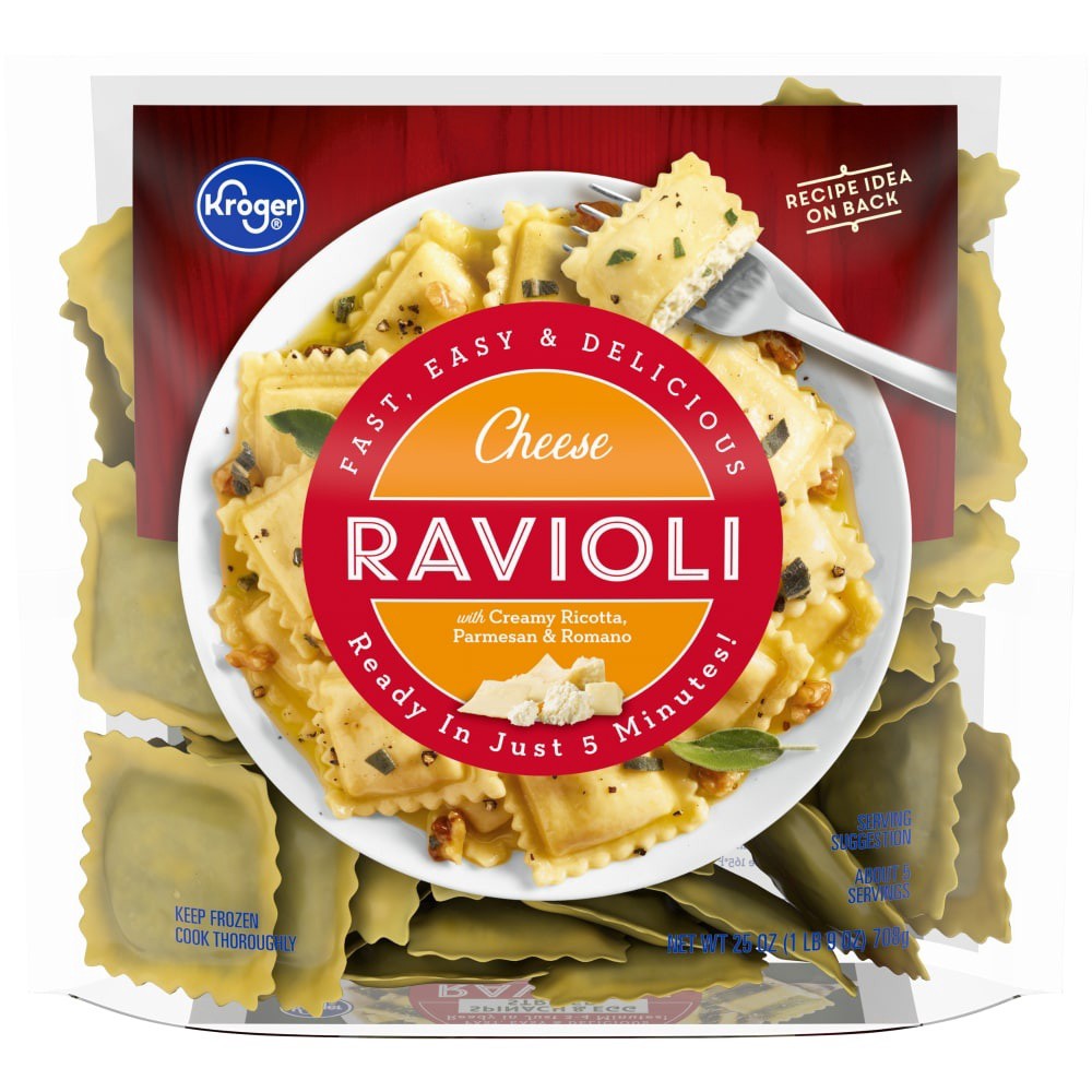slide 2 of 3, Kroger Frozen Cheese Ravioli, 25 oz