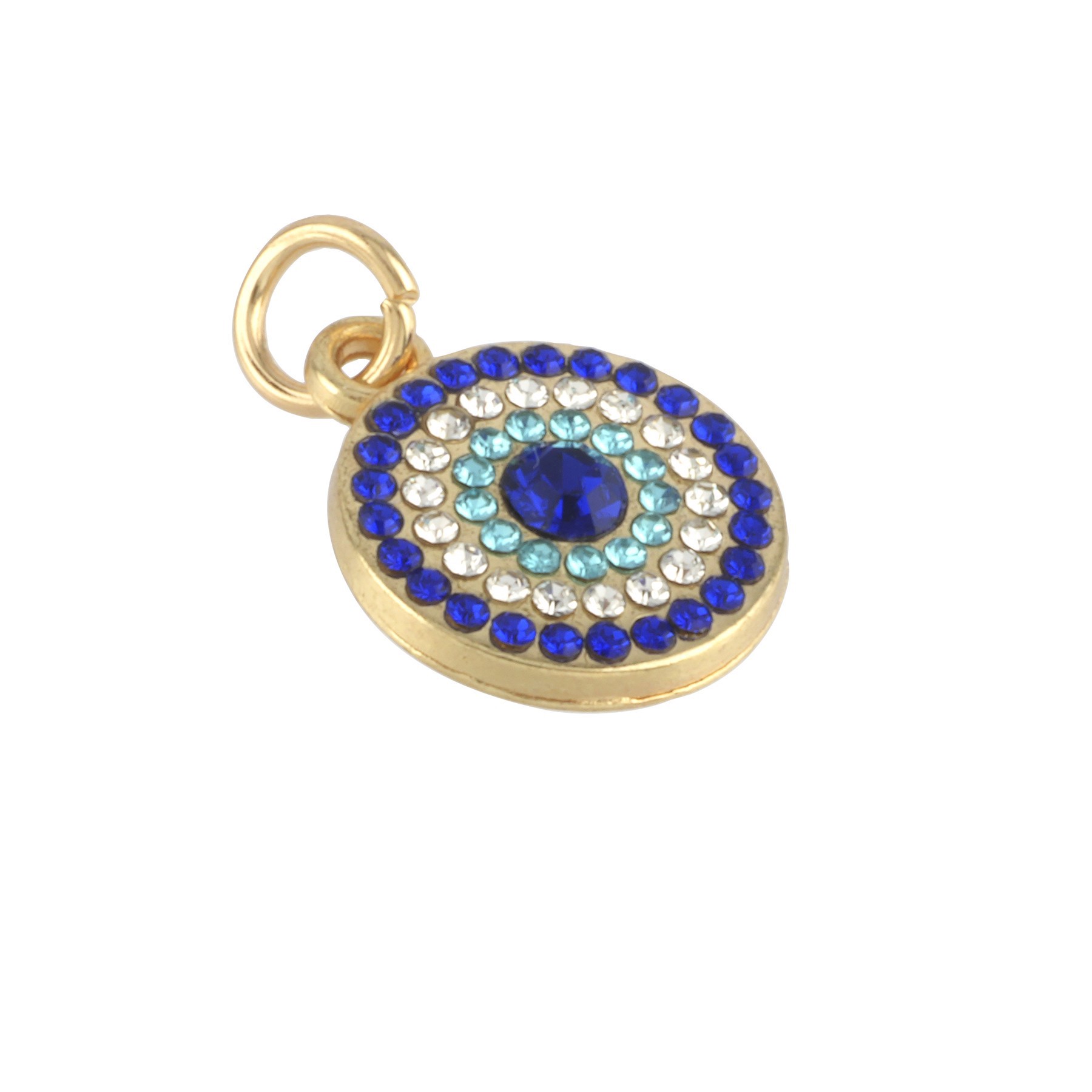 slide 3 of 3, Blue & Gold Evil Eye Charms By Bead Landing, 12mm to 19mm charm size