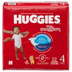 Huggies Little Snugglers Baby Diapers, Size 4 (22-37 lbs), 22 Ct