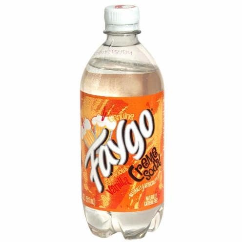 slide 1 of 1, Faygo Crème Soda Bottle, 20 fl oz