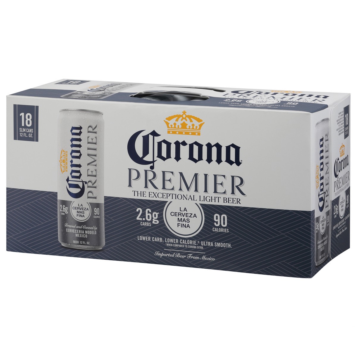 slide 5 of 8, Corona Premier Mexican Lager Light Beer, 18 pk 12 fl oz Cans, 4.0% ABV, 18 ct