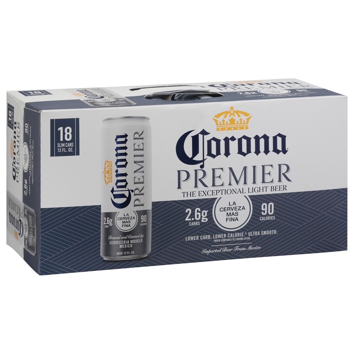 slide 2 of 8, Corona Premier Mexican Lager Light Beer, 18 pk 12 fl oz Cans, 4.0% ABV, 18 ct