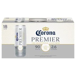 Corona Premier Mexican Lager Light Beer, 18 pk 12 fl oz Cans, 4.0% ABV