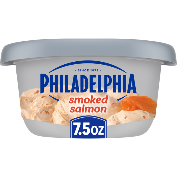 slide 1 of 11, Philadelphia Smoked Salmon Cream Cheese Spread, 7.5 oz