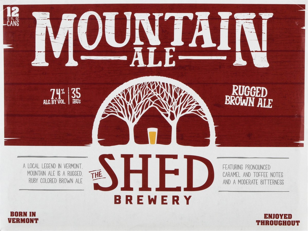 slide 7 of 13, The Shed Brewery Mountain Ale Beer 12 - 12 fl oz Cans, 12 ct
