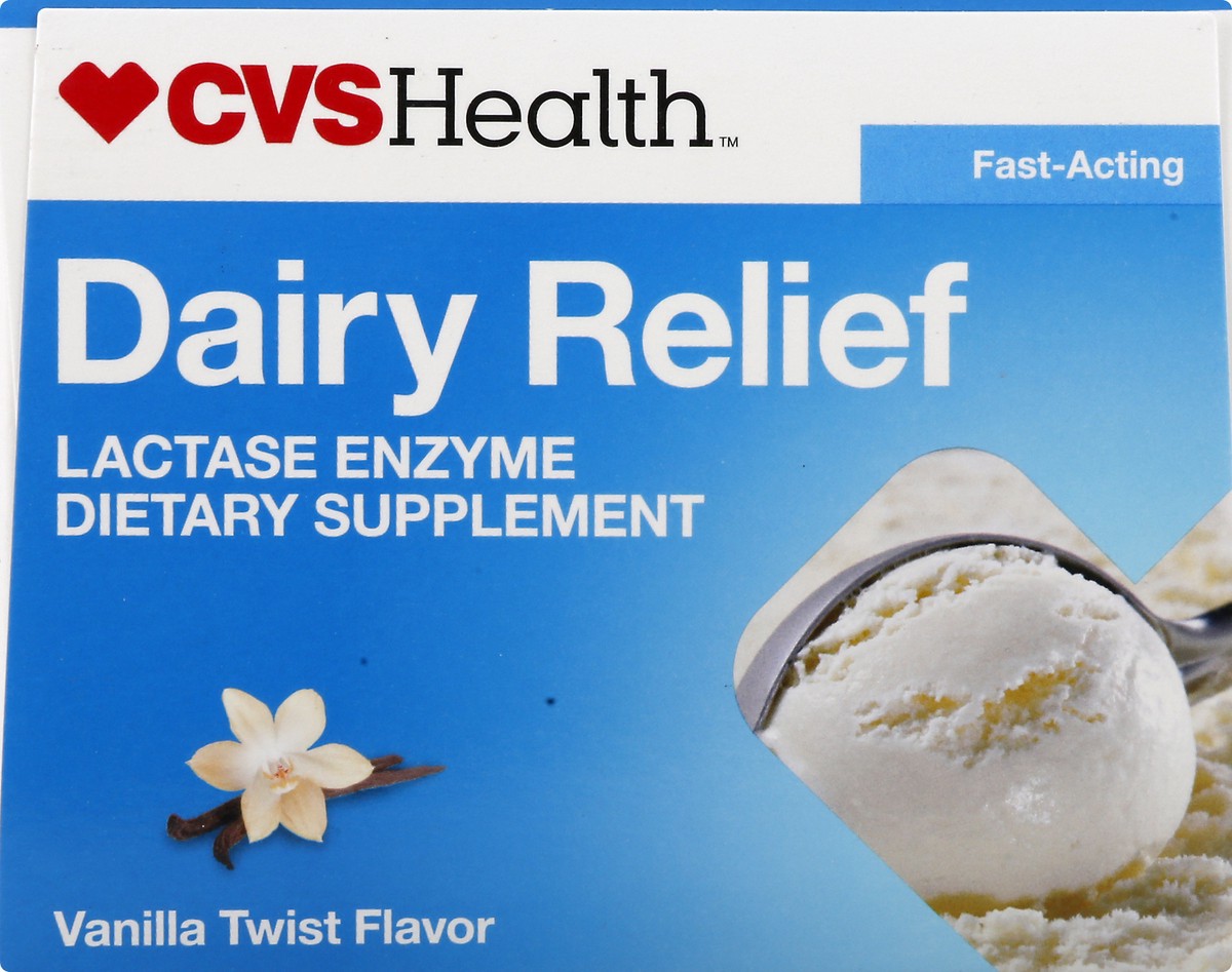 slide 2 of 12, CVS Health Fast Acting Dairy Relief Chewable Tablets, Vanilla Twist, 60 Ct, 60 ct