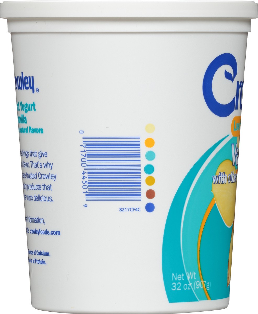 slide 6 of 8, Crowley Low Fat Vanilla Yogurt, 32 oz, 32 oz