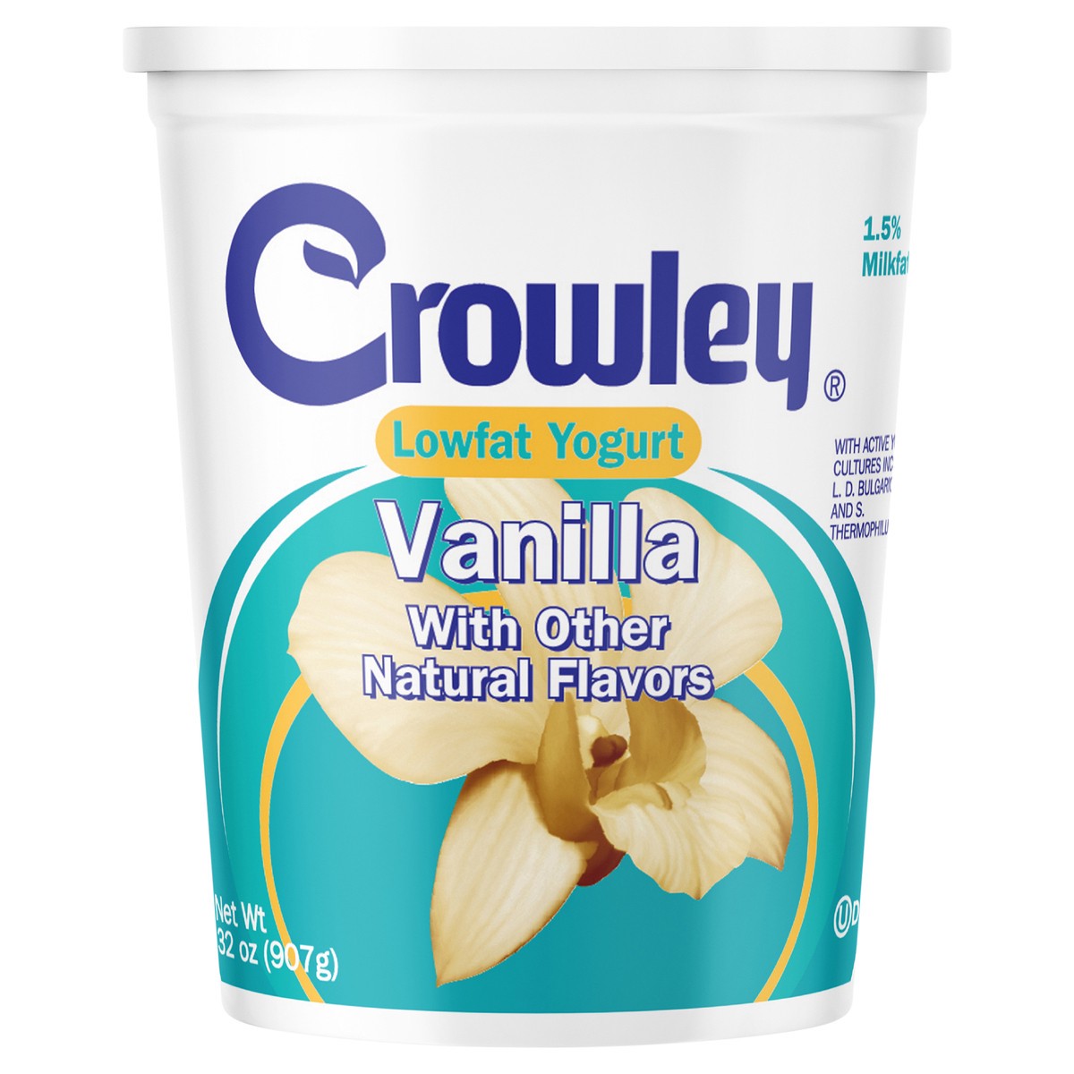 slide 1 of 8, Crowley Low Fat Vanilla Yogurt, 32 oz, 32 oz