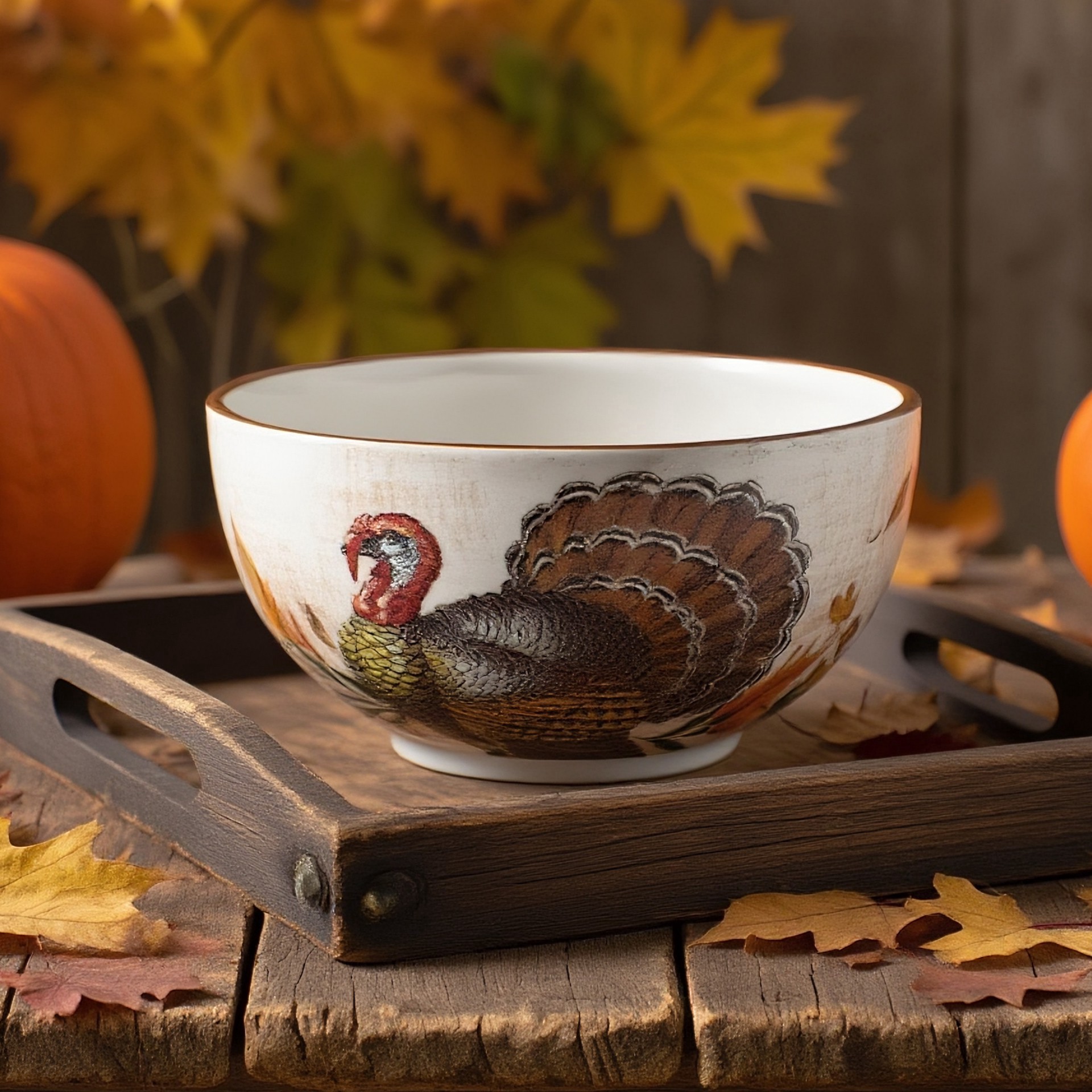 slide 3 of 4, 6" Turkey Ceramic Bowl By Ashland, 6 in