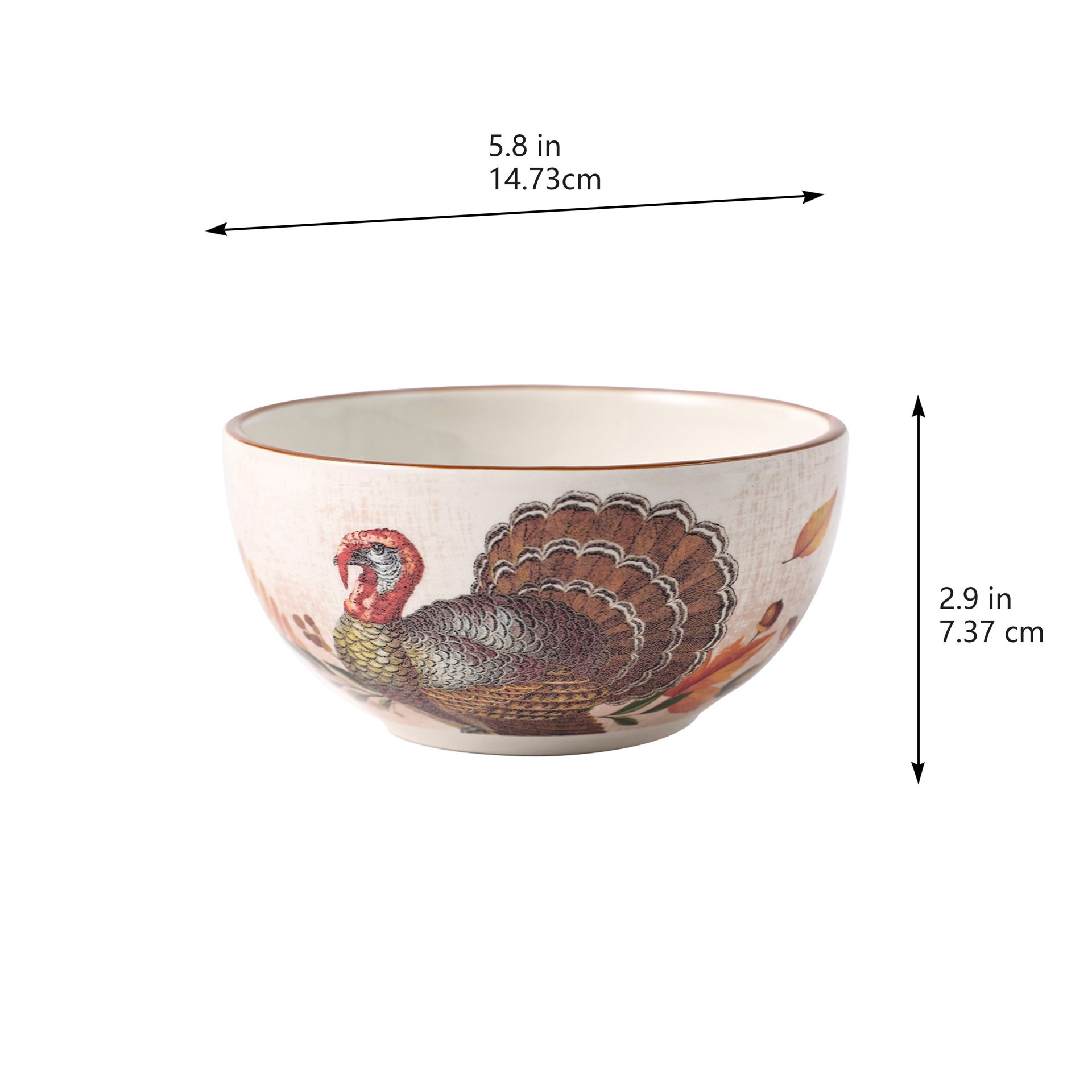 slide 4 of 4, 6" Turkey Ceramic Bowl By Ashland, 6 in