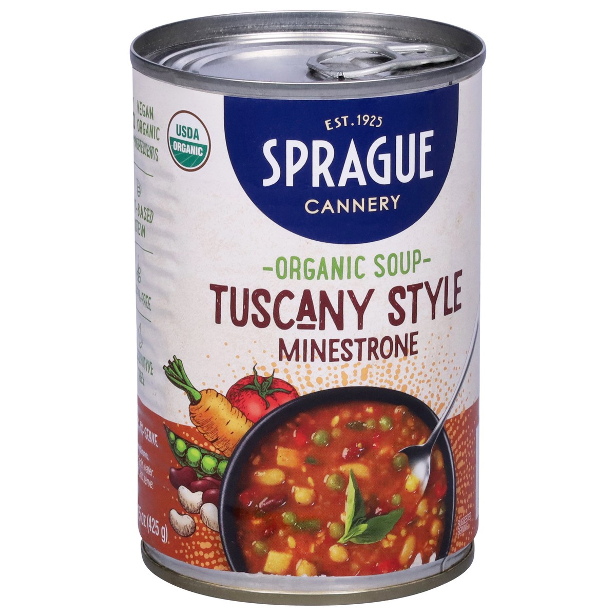 slide 12 of 14, Sprague Organic Tuscany Style Minestrone Soup 15 oz, 15 oz