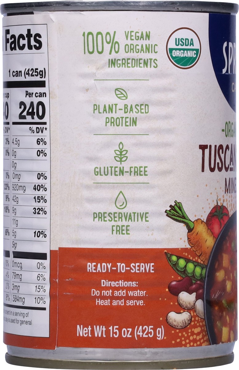 slide 5 of 14, Sprague Organic Tuscany Style Minestrone Soup 15 oz, 15 oz